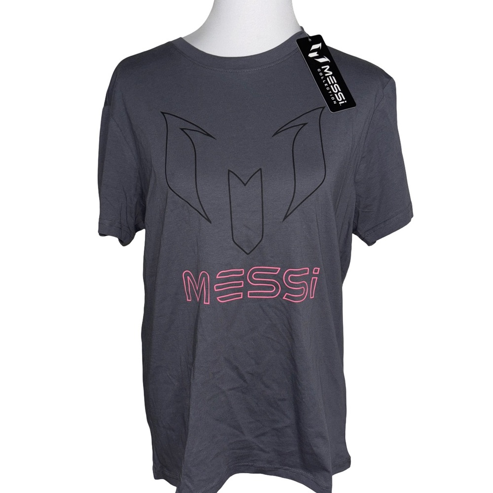 Messi Gray Graphic T-Shirt for Men